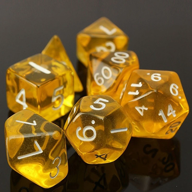 7-кости Двусторонняя D4 D6 D8 D10 D12 D20 MTG магия сбор D