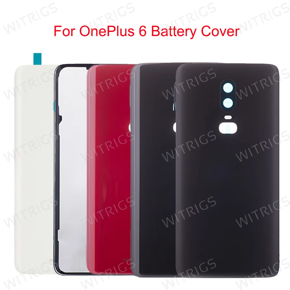 Witrigs For OnePlus 6 Battery Cover Back Cover Rear Door Housing Cover Case Shell Replacement With adhesive Lens For One Plus 6 (7)