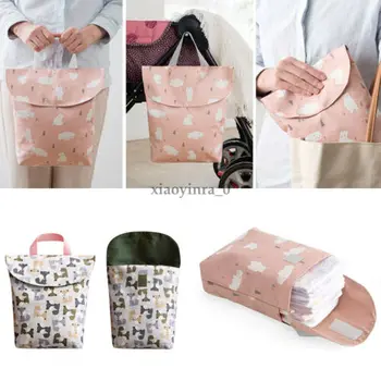 

US Outdoor Baby Nappy Reusable Washable Cloth Waterproof Diaper Storage Hand Bag