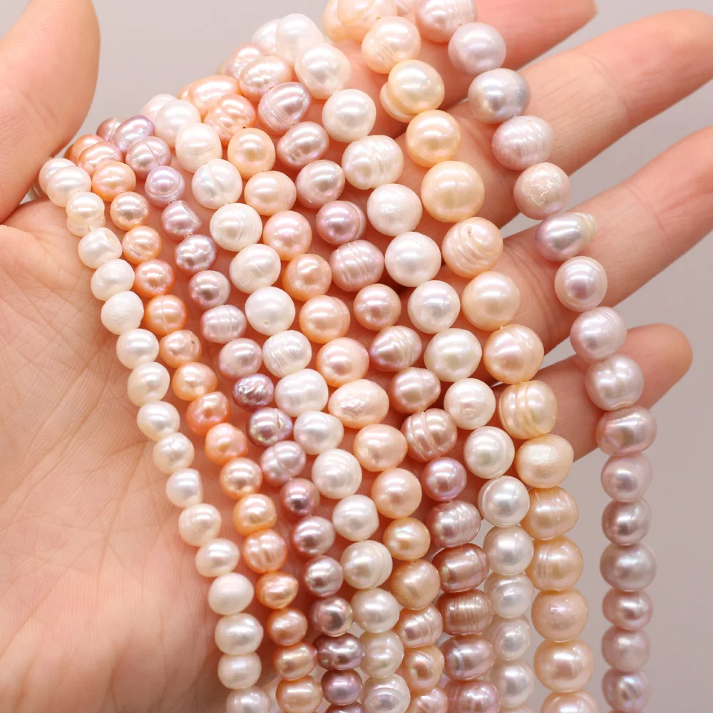 

5/6/7/8/9mm Natural Freshwater Round Pearl Beads Loose Bead for Trendy Jewelry Making Necklace Bracelet Crafts