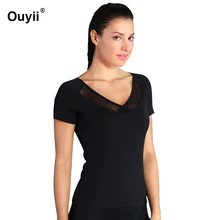 Новая Сексуальная Спортивная одежда для йоги Бюстгальтер быстросохнущая стрейч спортивная рубашка для женщин тренажерный зал беговой топ с коротким рукавом Йога топы Спортивные