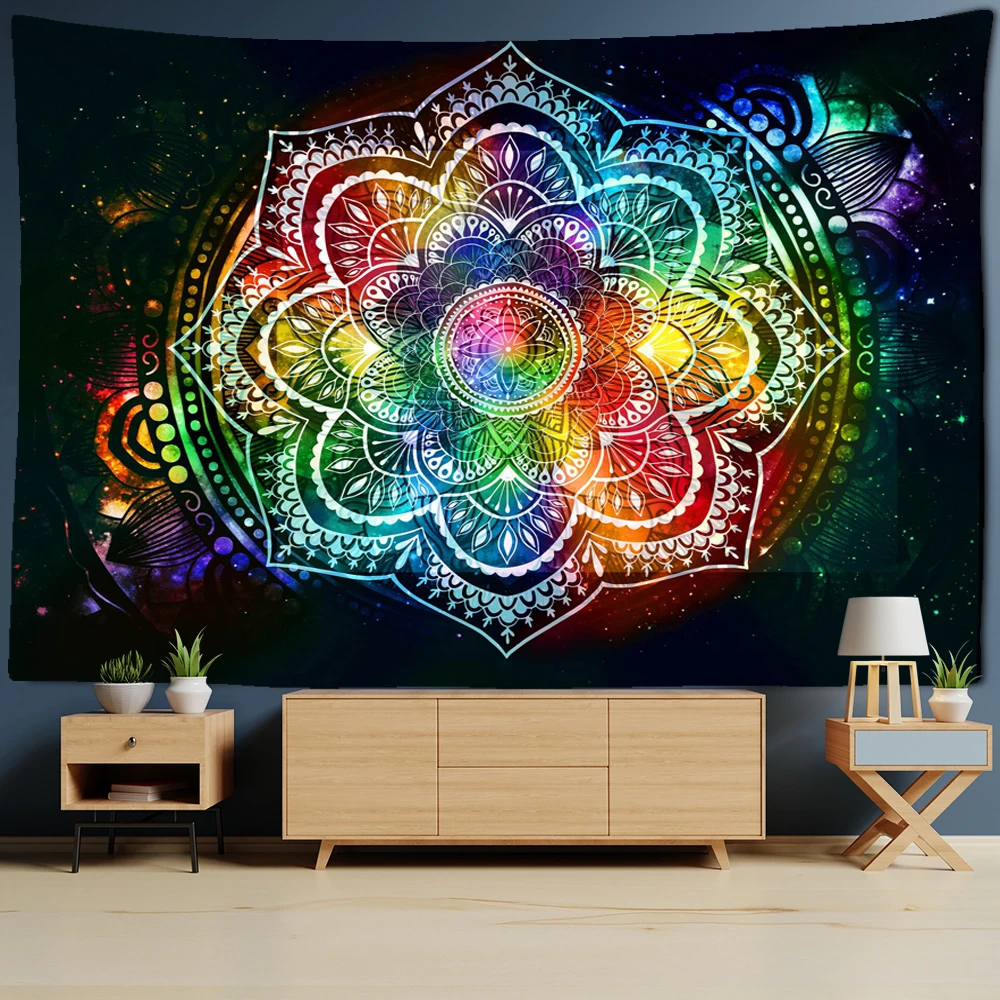 USA Trippy Hippie Tapestries Mandala Room Wall Hanging Tapestry Art Decor Stock 