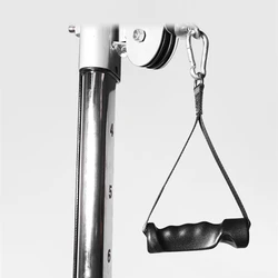 Gym Cable D-Rings Handles Fitness Grip with Solid ABS Cores Durable Heavy Nylon Resistance Band Bar 1 Pairs Pull Rope