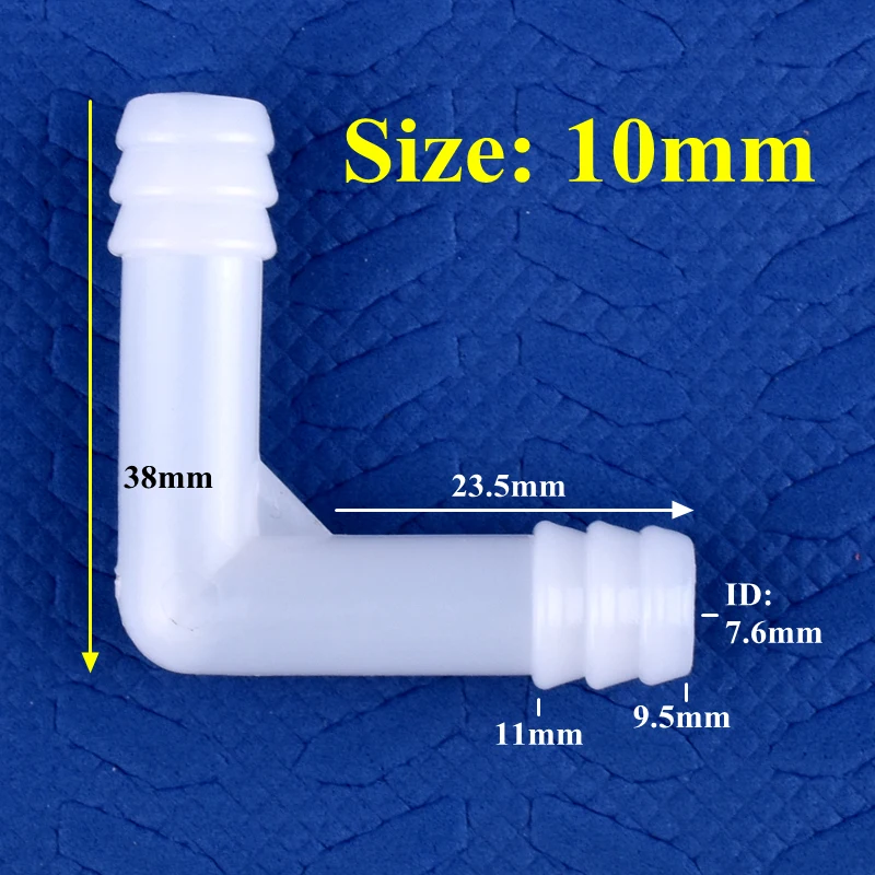 8mm 10mm PE Elbow Connector Aquarium Tank Air Pump Hose Pagoda Joint Watering Irrigation Garden Water Pipe Connector 5~500pcs pipe connector