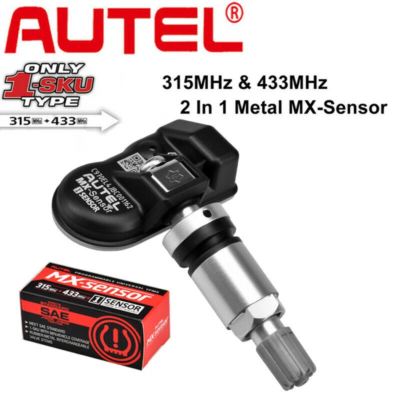AUTEL MX Sensor 2 in 1 433 & 315 mhz Tire Pressure Monitoring System Tester Reader OBD2 TPMS