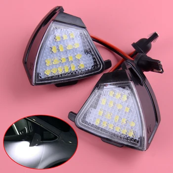 

DWCX 2PCS Car White 18 LED 50,000 Hours Under Side Mirror Puddle Light Lamp Fit for Golf5 MK5 R36 Passat B6 Jetta EOS