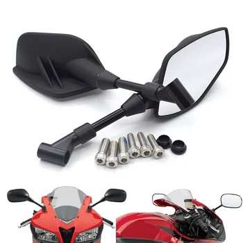 

Universal 8mm 10mm motorcycle mirror Black Side Rearview Mirrors For Kawasaki Ninja 400R 650R ER-6F ER-6N Versys 650 Versys 1000