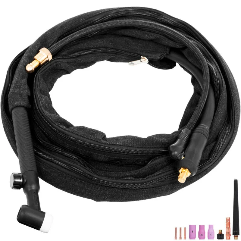 

TIG Welding Torch Flexible Air-Cooled Gas Valve Head Kit 150A 12FT Cable WP-17FV