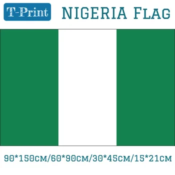 

15PCS Flag Flag Of Nigeria 90*150cm/60*90cm/15*21cm National Day 3x5ft Hanging Flag 30*45cm Car Flag