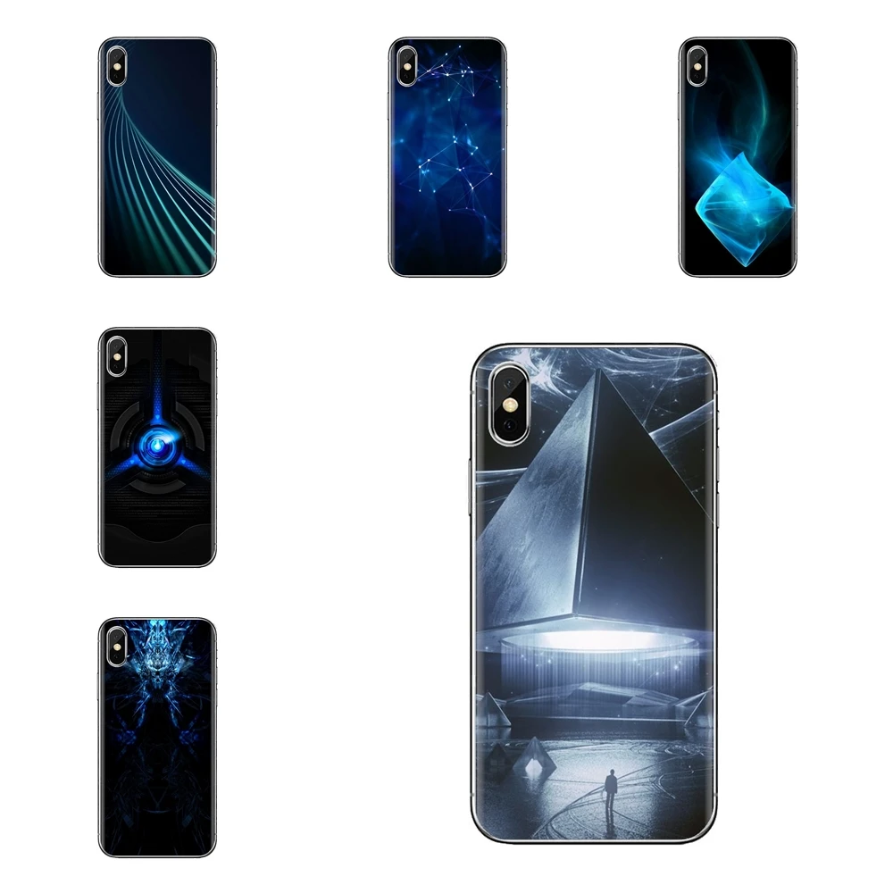 Transparent TPU Housing Blue C4D Wallpaper For iPhone XS Max XR X 4 4S 5 5S 5C SE 6 6S 7 8 Plus Samsung Galaxy J1 J3 J5 J7 A3 A5 |
