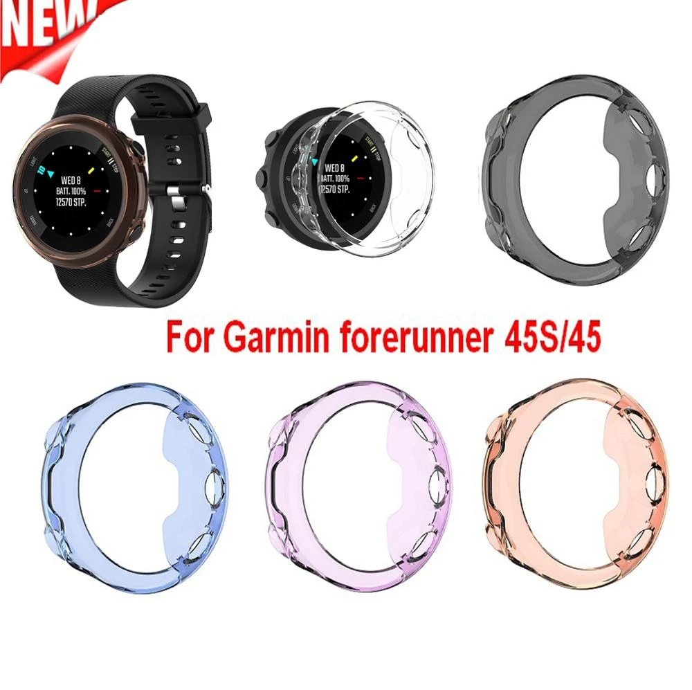 TPU Protection Silicone Case Shockproof Cover For Garmin forerunner 45S Smart watch Shell Case for Garmin forerunner 45 Cover