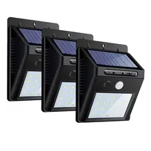 Уличный настенный светильник на солнечной батарее 20 светодиодный светильник с датчиком человеческого тела, водонепроницаемый светильник, светильник для сада, дорожный светильник, контрольный светильник ing