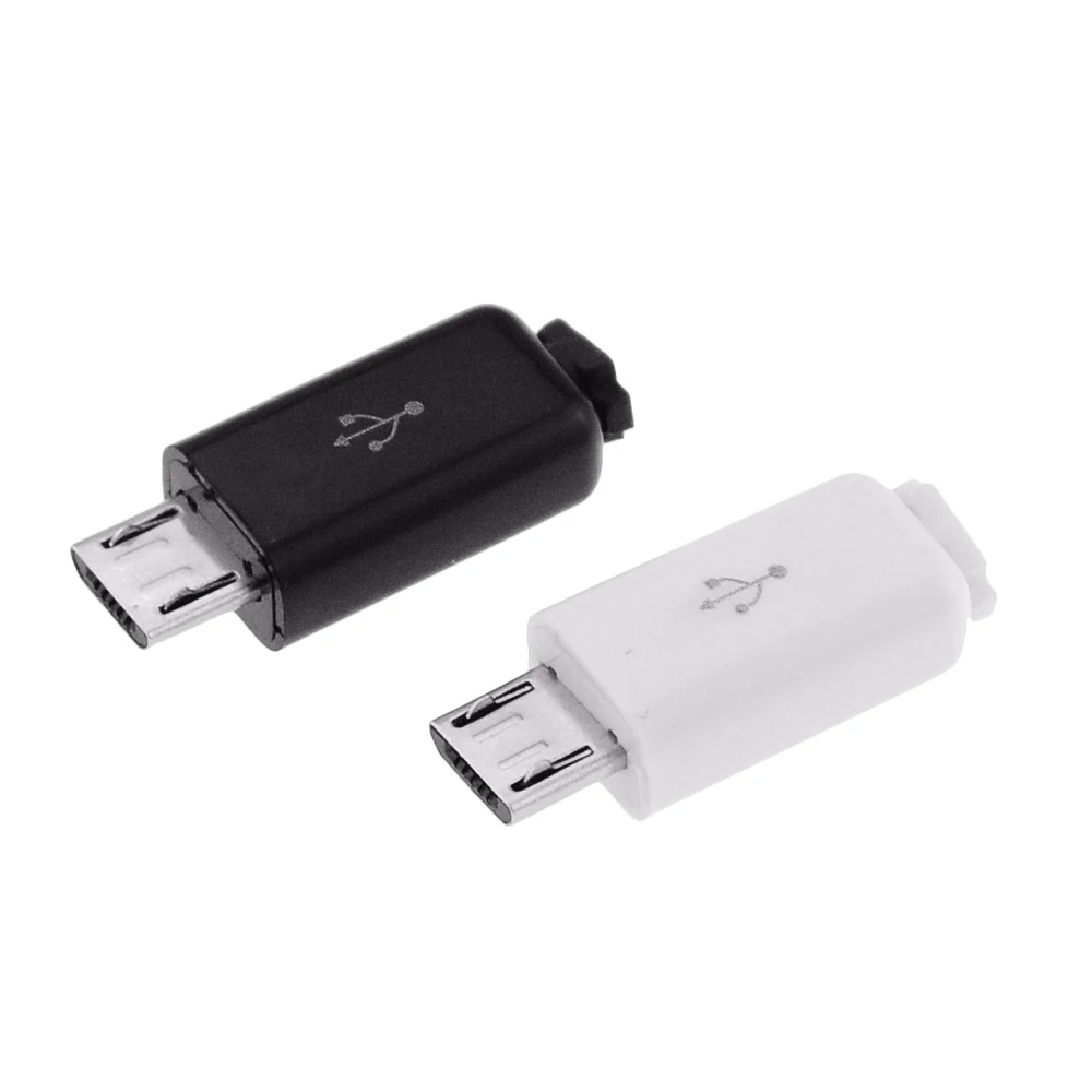 10 шт. 4 в 1 Micro USB 5PIN штекер разъема Черный/Белый Сварочные данные OTG интерфейс линии DIY кабель для передачи данных Аксессуары