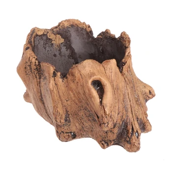 

Imitating Wood Flower Cement Planters for Succulents Flowerpots Bonsai Decor G03 Drop ship