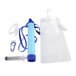 Multifuncional purificador de água ao ar livre vida sobrevivência acampamento caminhadas emergência portátil filtro água potável ferramentas seguras