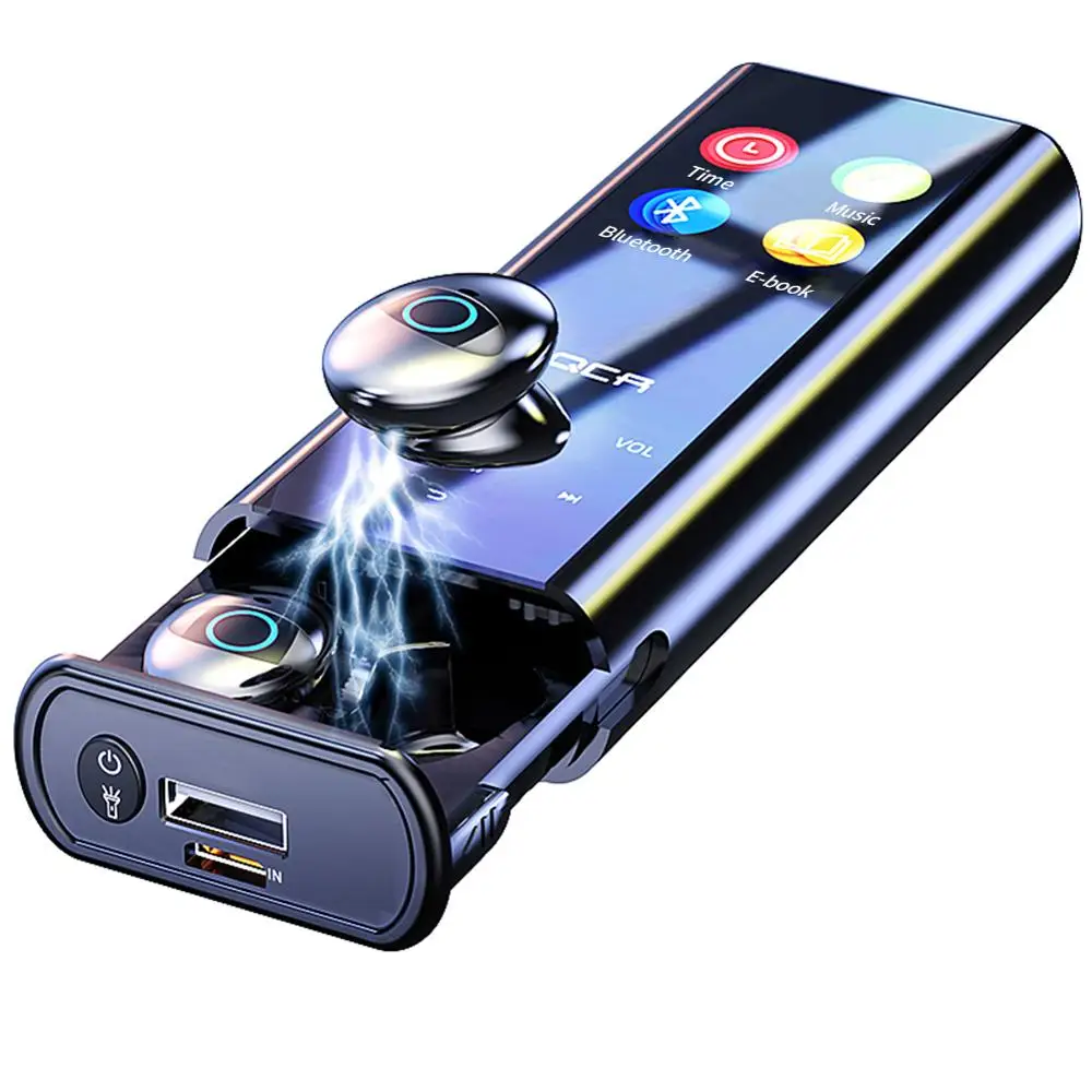 Q1 TWS MP3 плеер беспроводные Bluetooth наушники многофункциональные IPX7
