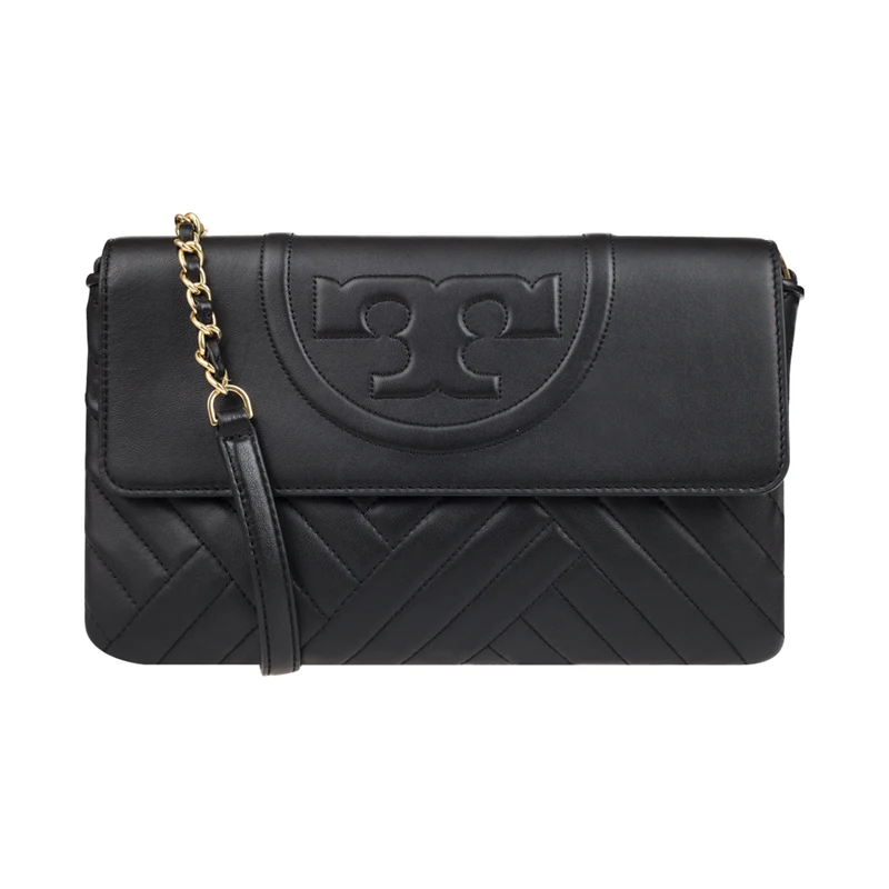 Аутентичные оригинальные и брендовые новые роскошные Tory Burch Alexa клатч кожаная женская сумочка 54450 - Цвет: Black 112044203