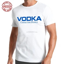 Vodka conecting People camiseta Gorbatschow belvader Nokia Jelzin 100% algodón nuevas camisetas(China)