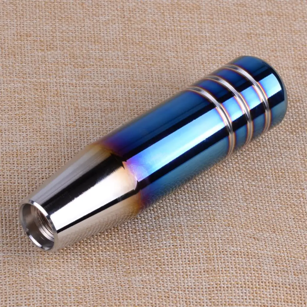 

CITALL Car Aluminum Alloy 13cm Burnt Blue Gear Shift Knob Automatic Manual Transmission Shifter Lever Head