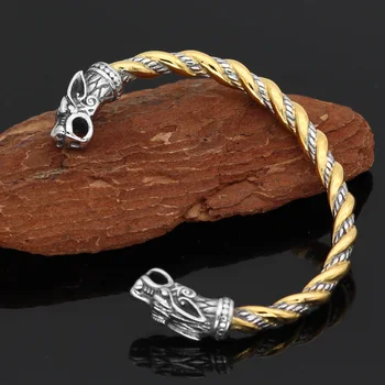 

Nordic Viking Norse Dragon Scandinavian Bracelet Men Wristband Cuff Bracelets with valknut gift bag