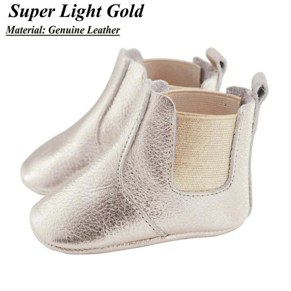 super light gold Камуфляжные сапоги; однотонные детские ботинки; сезон осень-зима; теплые детские ботинки обувь; детские мокасины; первые шаги - Цвет: super light gold