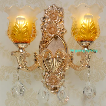

European Style Wall Lamp Crystal Lamp Double Bedroom Bedside Lamp Villa Living Room Backdrop Lights Hotel Decoration Wall Lamps