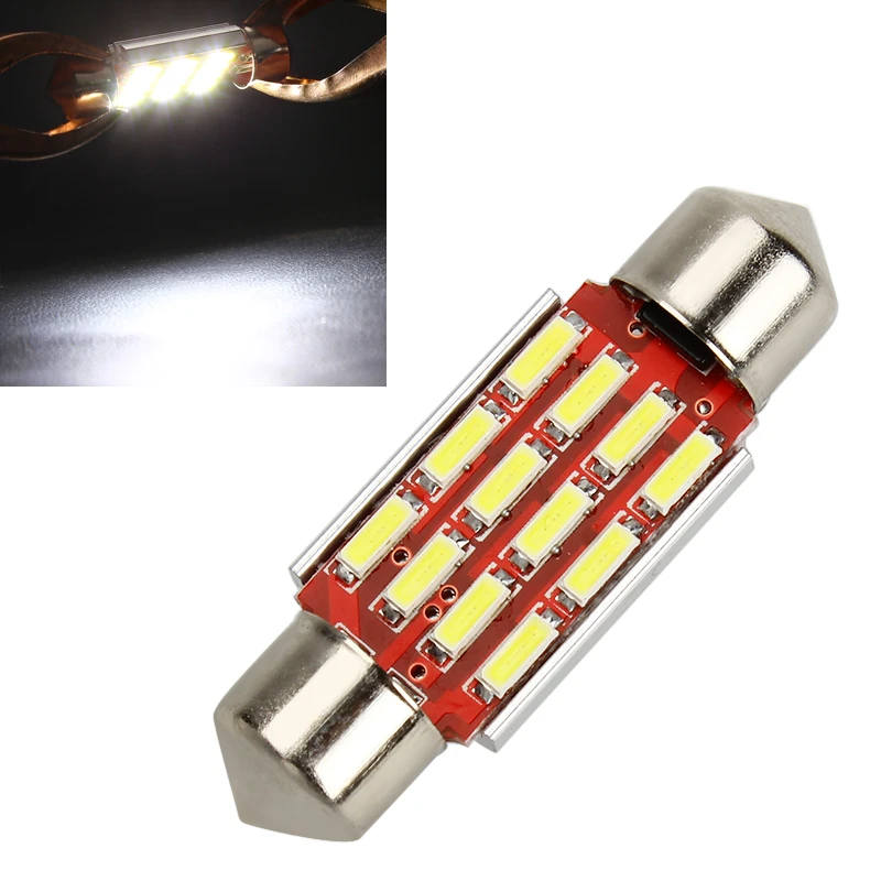 4014 SMD 36 мм DC12 24V Универсальный Festoon Doom светильник номерного знака|Фара для авто в