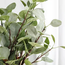 eucalyptus  gardenery plant artificial  pot leaf  greenery  fake plants  silver dollar eucalyptus  fake plant decor