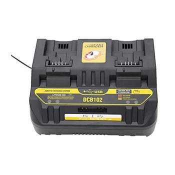 

Li-Ion Battery Charger 2 Slide Port 4A USB 2A Out DCB200 for 14.4V 18V