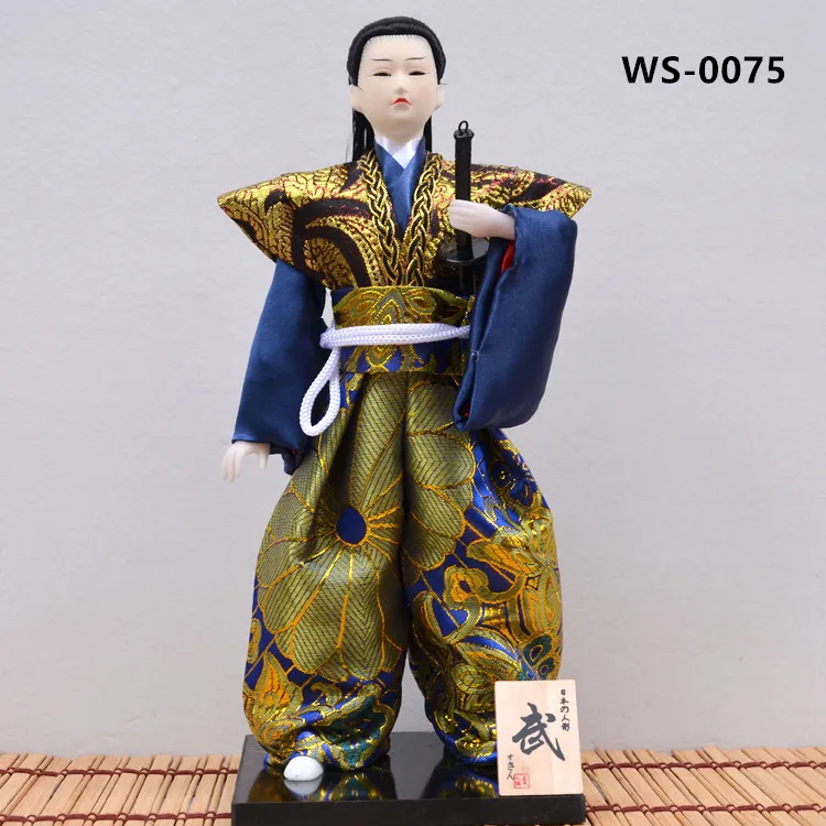MYBLUE 30cm Kawaii Japanese Samurai With Katana Sword Ninja Sculpture House Figurine Home Room Decoration Accessories | Дом и сад