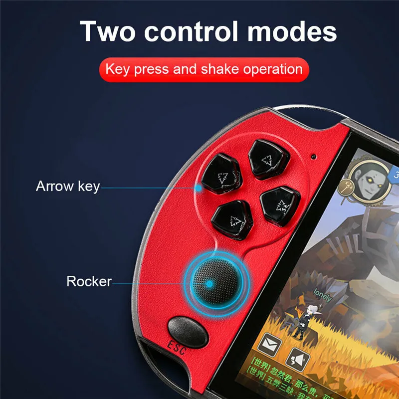 Newest 5.1 Inch 8GB Retro Handheld Game Console Built-in 200 Games Portable 64-bit Retro Game Support Camera Video E-book