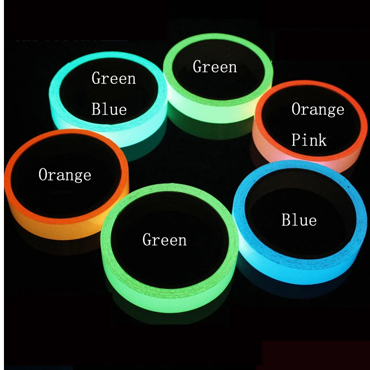 Green Blue 15mmx5m Многоразмерная светящаяся флуоресцентная лента самоклеящаяся светится в темноте Предупреждение лента DIY безопасная сценическая декоративная лента для дома - Цвет: Green Blue 15mmx5m