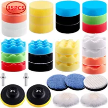 

Car polishing sponge polishing pad set portable and durable wool wave abrasive disc waxing wheel body cleaning auto parts