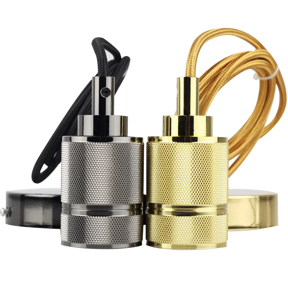 

Gold-Tone Iron Droplight Edison Bulb LED Decoration Metal Hanging Bracket Head Industrial-Style American-Style Lamps Accessories