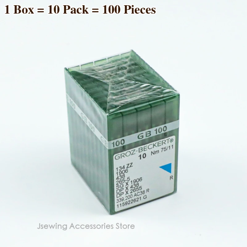 Dpx438-134zz 1906 fjki 2280工業用zigzagミシン用デザート針,10個