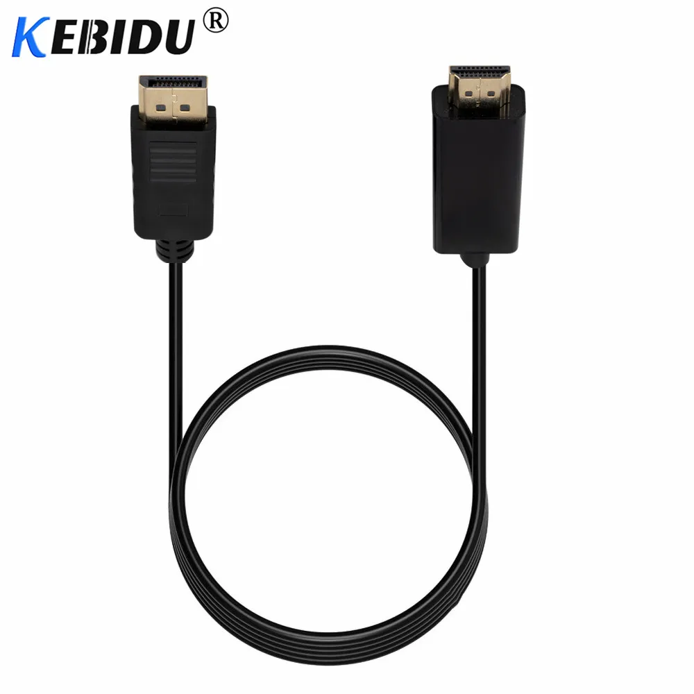 Кабель переходник Kebidu с портом дисплея папа на HDMI порт DP OFC м/м адаптер для
