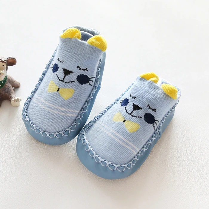 WARMOM/носки для младенцев; носки для малышей с резиновой подошвой; носки-тапочки для малышей; зимние теплые носки; детские вязаные носки с милым рисунком