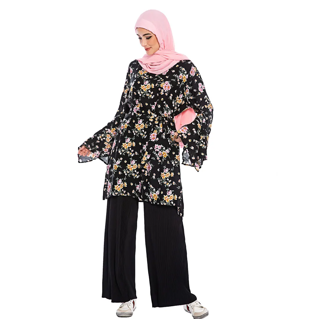Ropa Musulmana Para Mujer Turquie Print Long Shirts Muslim Women Longue - Women's Tops - AliExpress