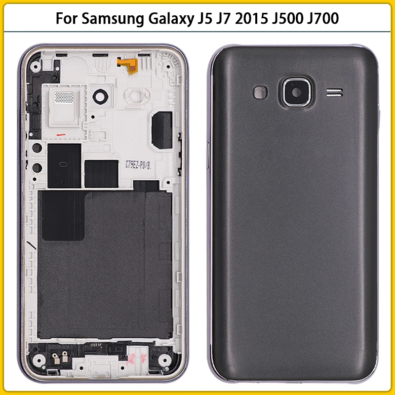 Новый чехол J500 с полным покрытием корпуса для Samsung Galaxy J5 J7 2015 J700 J500F J500H средняя