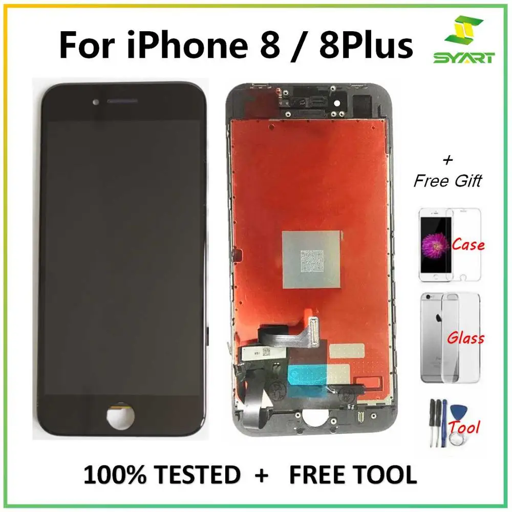 Дешево ЖК экран для iphone 8 iphone 8 Plus ЖК дисплей кодирующий преобразователь сенсорного экрана в сборе Замена для iphone 8 iphone 8plus font b lcd b font