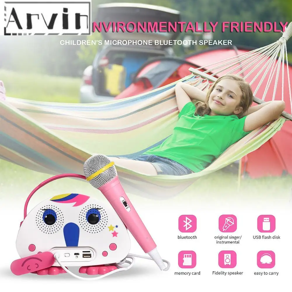 Karaoke Machine for Kids with Microphone Portable Player Speaker for Home Outdoor Travel Activities Christmas Gift Children