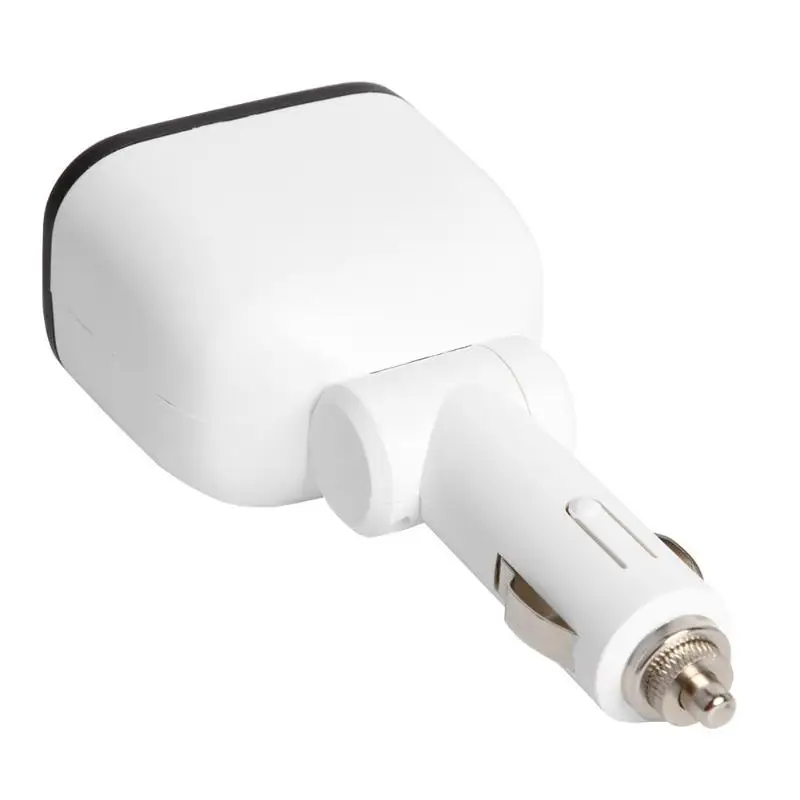2 порта USB Автомобильное зарядное устройство адаптер Вращающийся цифровой дисплей Многофункциональный портативный 2-полосный прикуриватель разветвитель