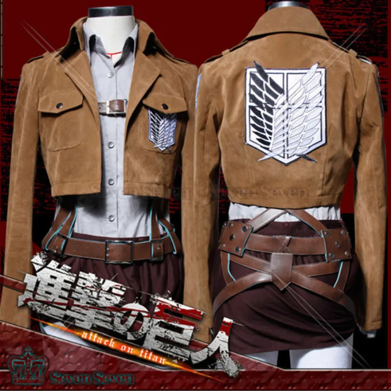 Костюм для косплея атака на Титанов Shingeki no Kyojin Mikasa Ackerman шаль с поясом кожаные