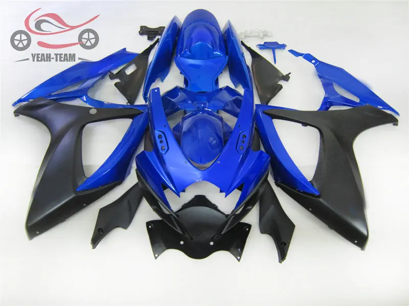 Набор обтекателей для мотоциклов 100% подходит SUZUKI GSXR 600 750 2006 2007 синий черный