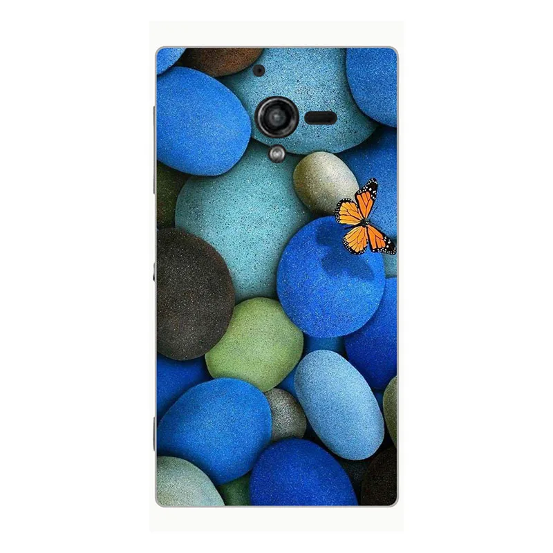 Мягкий чехол для sony Xperia ZL/C65 C6502 C6503 C6505 L35H Задняя Крышка силиконовая модная текстура мультяшный чехол для телефона с принтом