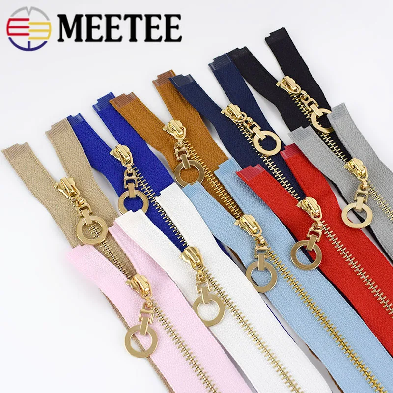 Meetee 8#15# пластиковые застежки-молнии открытый конец 70-150 см длинная застежка-молния пуховик пальто двойные ползунки для шитья одежды ремонт портной аксессуар