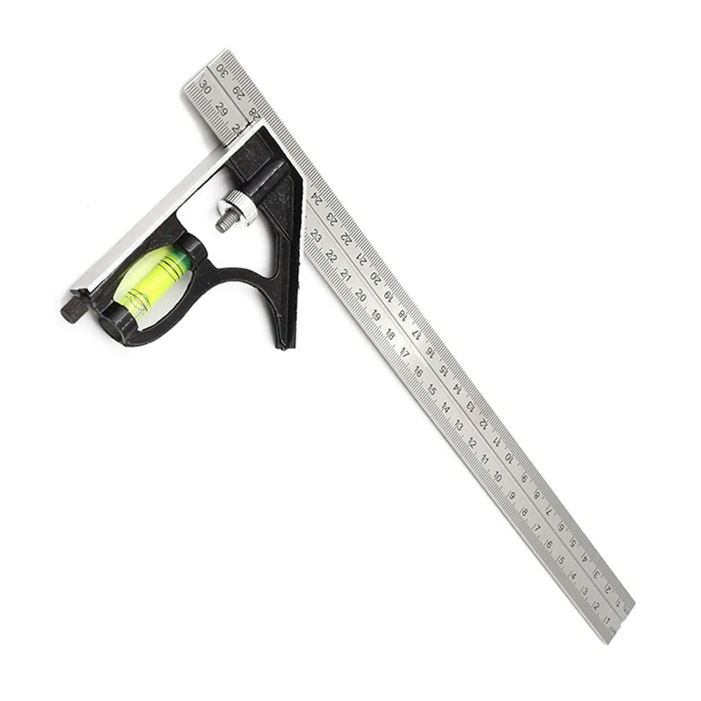 Easy to Use Level Combination Square Right Angle Ruler Metal Combination Square Durable for DIY Hardware Woodworking Tools Woodworking Ruler Home Improvement Easy to Use Level Combination Square Right Angle Ruler Metal Combination Square Durable for DIY Hardware Woodworking Tools Woodworking Ruler Home Improvement