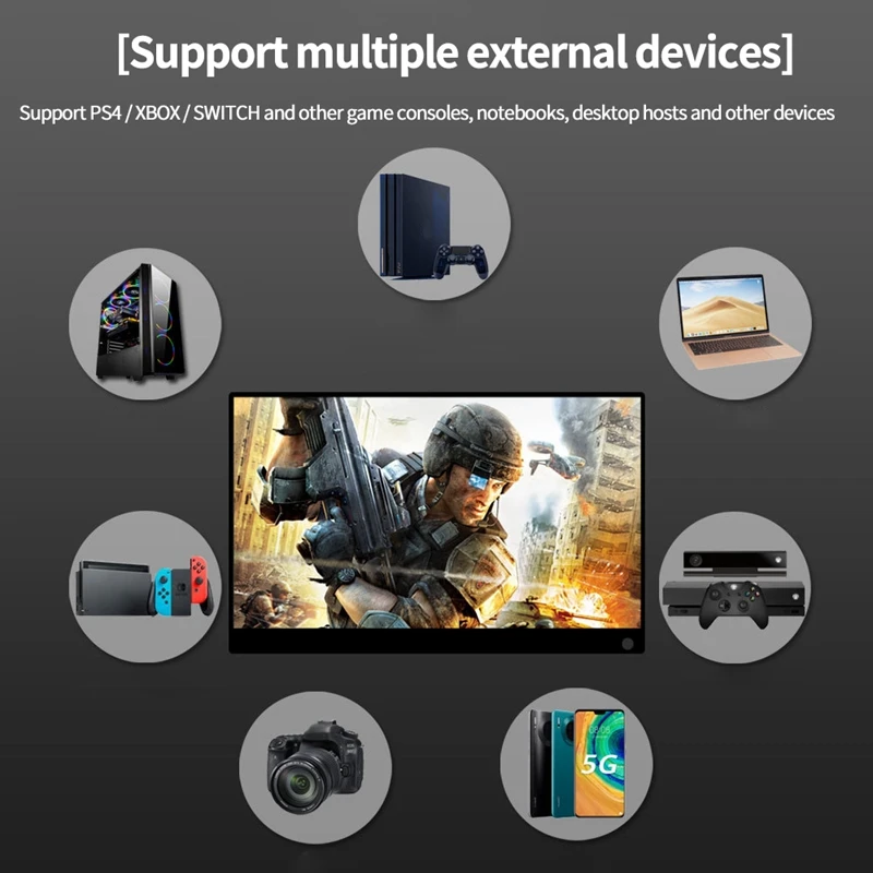15 6 дюймов USB C Тач скрин LED монитор для PS4 Nintendo Switch 1080P IPS Raspberry Pi Huawei|Мониторы| |
