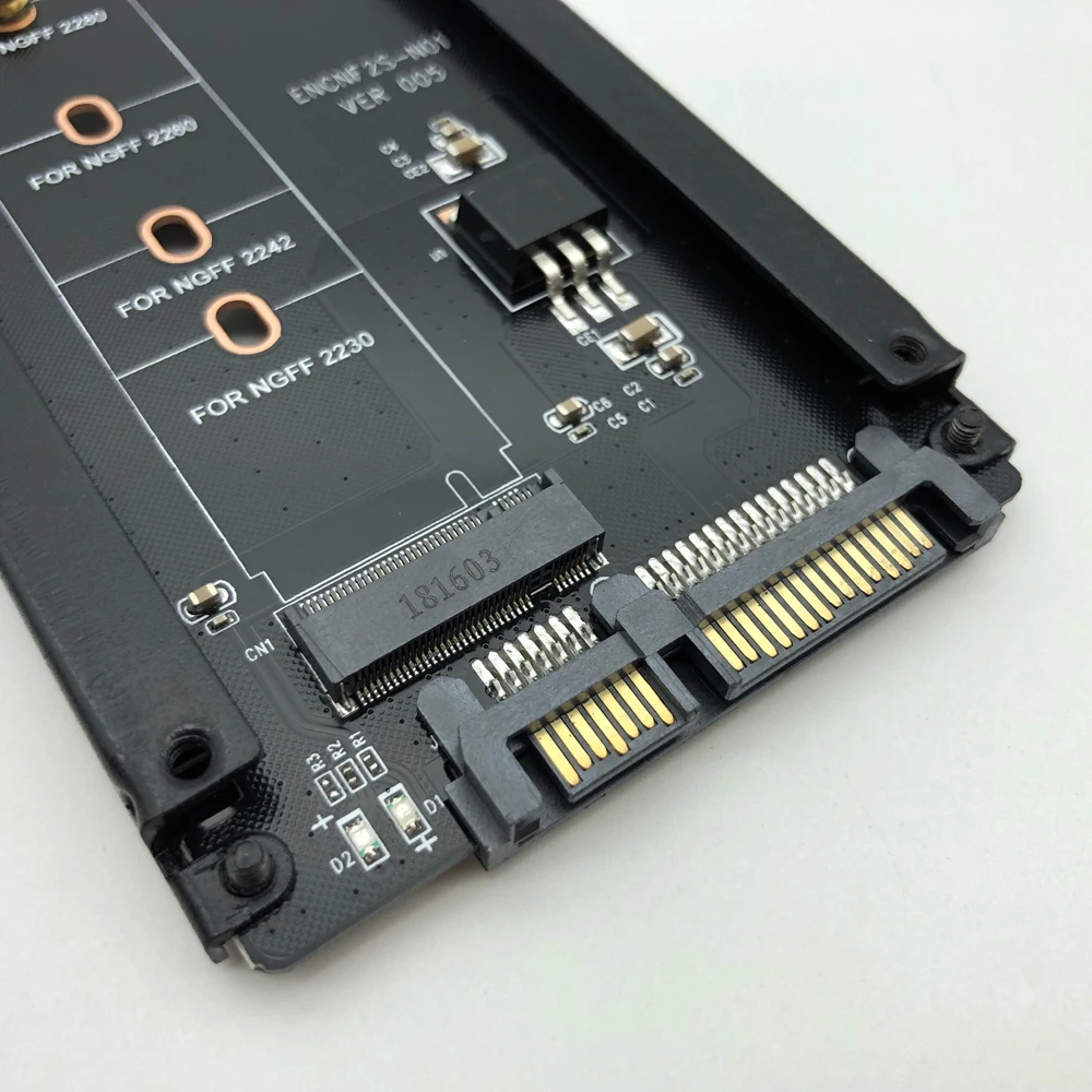 Металлический Чехол B+ M Key M.2 NGFF SSD To 2,5 SATA 6 ГБ/сек. адаптер карта с корпусом разъем M2 адаптер NGFF W/5 винт M.2 SATA адаптер