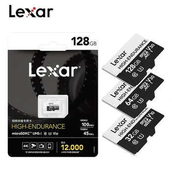 

Lexar HIGH-ENDURANCE Memory Card 128GB 64GB 32GB V30 Class 10 UHS-I U3 Mirco SD Card C10 TF Card For 4K Video